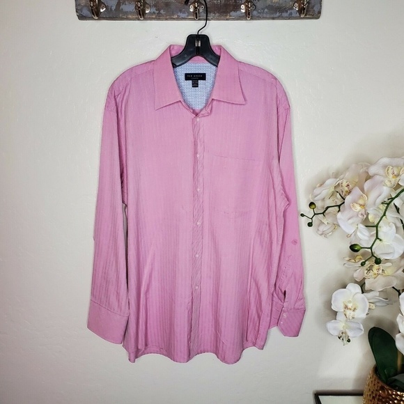 Ted Baker London Other - TED BAKER London Pink Textured Button Down Shirt